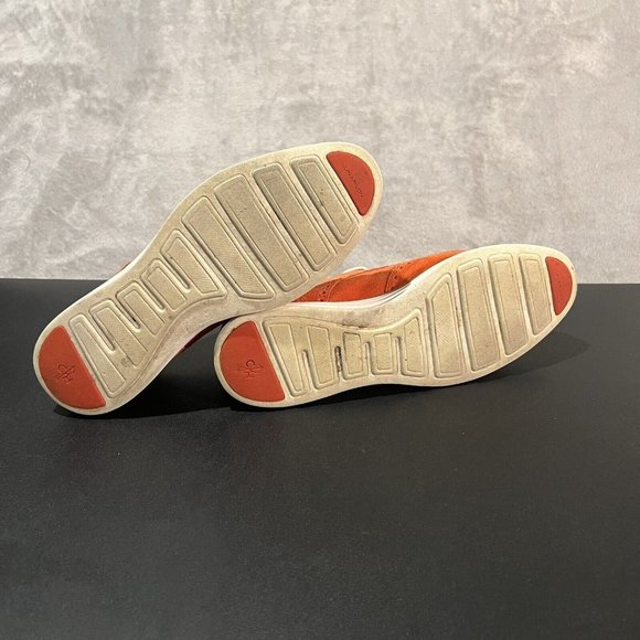 Cole Haan Lunargrand Wingtip Oxford Women's 8 B Orange Suede Dress Casual Shoes - Picture 4 of 10